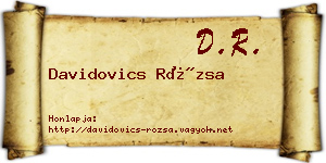 Davidovics Rózsa névjegykártya
